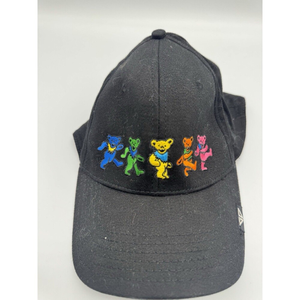 Grateful Dead Dancing Bears Strapback Hat Black GDP Official Vintage Sz Large XL